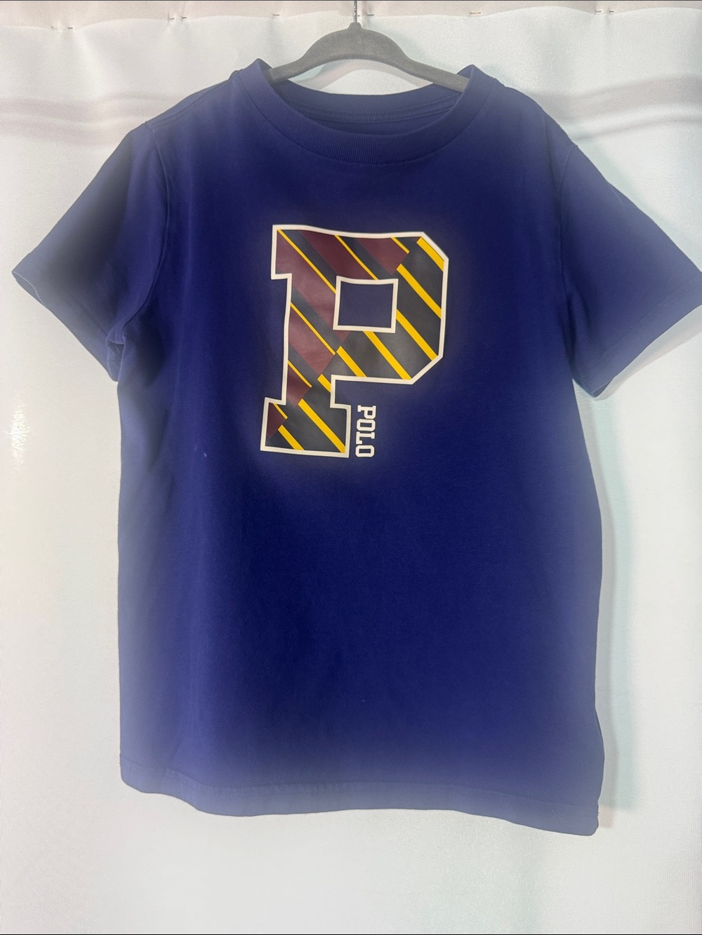 Polo by Ralph Lauren Navy Short Sleeve Tee with Striped 'P' Graphic